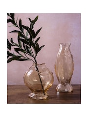 Widdop Clear Glass Fish Vase Round Shape - Image 2 of 5