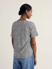 Seasalt Cornwall White Floral Bryher View T-Shirt - Image 3 of 5