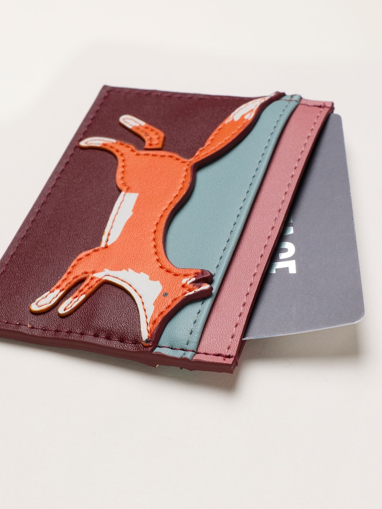 FatFace Burgundy Red Applique Fox Card Holder - Image 3 of 3 FatFace Burgundy Red Applique Fox Card Holder - Image 3 of 3