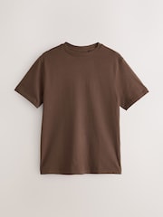 Black/White/Grey/Slate Grey/Stone/Brown Slim Fit Essential Cotton T-Shirts 6 Pack - Image 9 of 15