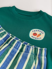 Teal Blue Long Sleeve Top and Trousers Set (3mths-7yrs) - Image 5 of 5