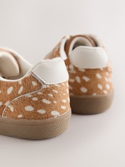 Brown Deer Print Leather Standard Fit (F) Retro Trainers - Image 5 of 5