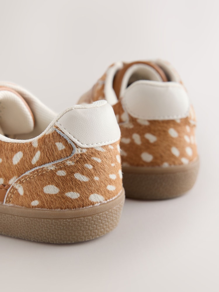 Brown Deer Print Leather Standard Fit (F) Retro Trainers - Image 5 of 5 Brown Deer Print Leather Standard Fit (F) Retro Trainers - Image 5 of 5