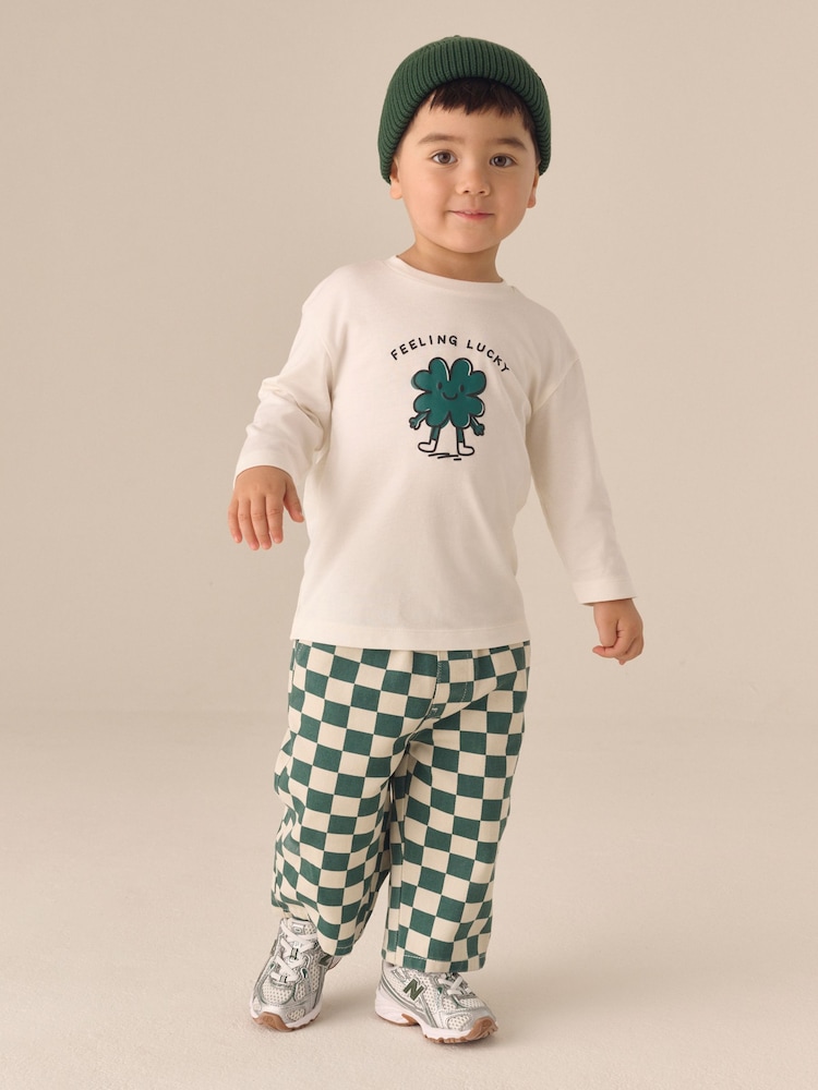 Green Long Sleeve Top and Trousers Set (3mths-7yrs) - Image 1 of 9 Green Long Sleeve Top and Trousers Set (3mths-7yrs) - Image 1 of 9