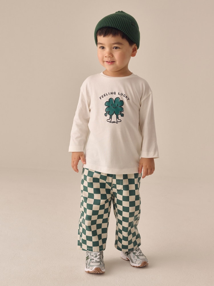Green Long Sleeve Top and Trousers Set (3mths-7yrs) - Image 2 of 9 Green Long Sleeve Top and Trousers Set (3mths-7yrs) - Image 2 of 9