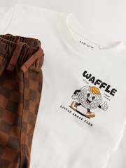 Tan/Ecru Long Sleeve Top and Trousers Set (3mths-7yrs) - Image 5 of 6