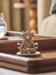 Brown Hamish The Highland Cow Yoga Zen Pose - Image 1 of 3