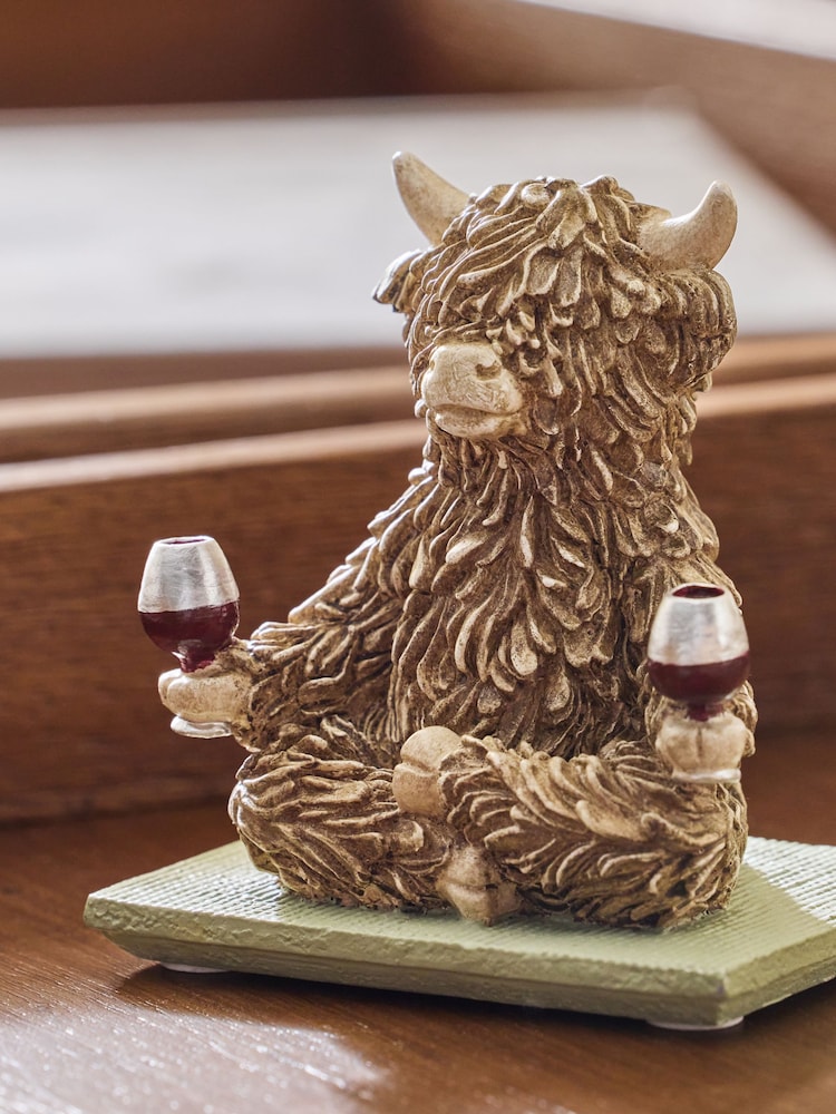 Brown Hamish The Highland Cow Yoga Zen Pose - Image 2 of 3