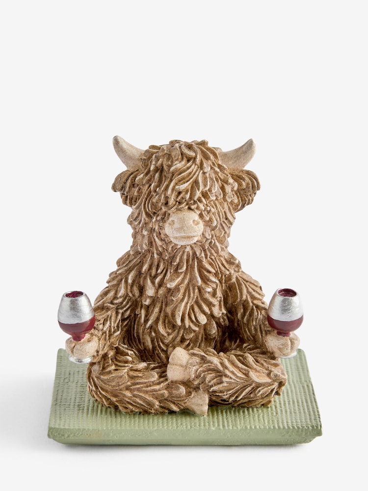 Brown Hamish The Highland Cow Yoga Zen Pose - Image 3 of 3