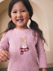 Rozā - Ribbon Wrapped Bunny Woven Jogger Pyjamas (1.5-7yrs) - Attēls 3 no 5