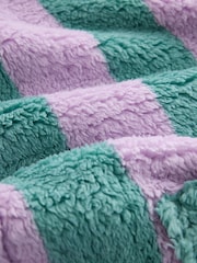 Green/Purple Striped Long Dressing Gown (7-16yrs) - Image 4 of 4