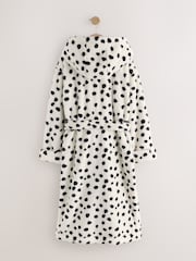 Black/Ecru Dalmation Print Long Dressing Gown (7-16yrs) - Image 5 of 7