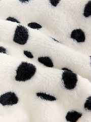 Black/Ecru Dalmation Print Long Dressing Gown (7-16yrs) - Image 6 of 7