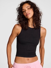 Victoria's Secret Pink Black Seamless Tank Top - Image 1 of 2