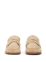 Tony Bianco Cream Suede & Borg Gloria Loafers - Image 5 of 5