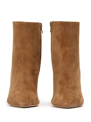 Tony Bianco Brown Suede Amar Stiletto Ankle Boots - Image 3 of 5