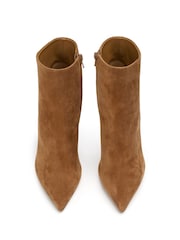 Tony Bianco Brown Suede Amar Stiletto Ankle Boots - Image 4 of 5