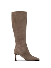 Tony Bianco Brown Suede Rinetta Point Toe Tall Boots - Image 2 of 5