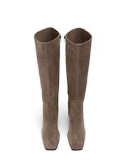 Tony Bianco Brown Suede Rinetta Point Toe Tall Boots - Image 3 of 5