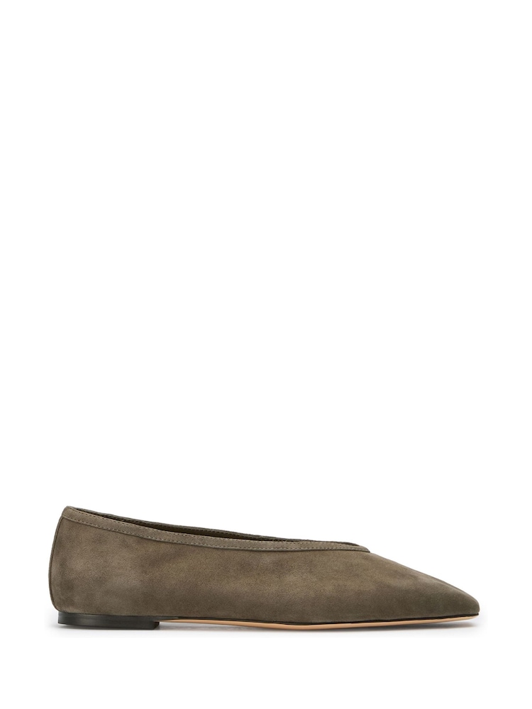 Tony Bianco Grey Suede Bianca Ballet Flat - Image 2 of 5 Tony Bianco Grey Suede Bianca Ballet Flat - Image 2 of 5