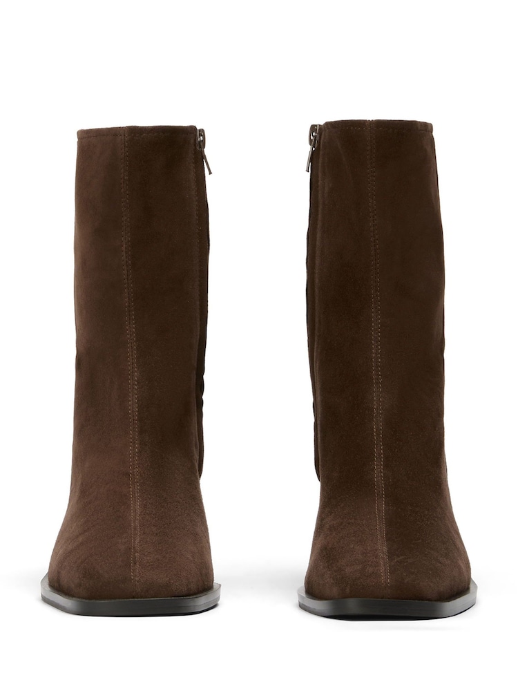 Tony Bianco Brown Suede Square Toe Remi Ankle Boots - Image 5 of 5 Tony Bianco Brown Suede Square Toe Remi Ankle Boots - Image 5 of 5
