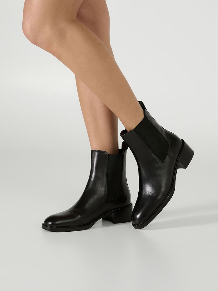 Tony Bianco Black Leather Jazlyn Chelsea Boots - Image 1 of 4 Tony Bianco Black Leather Jazlyn Chelsea Boots - Image 1 of 4