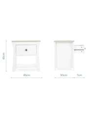 Cuddleco White Clara Bedside Table - Image 4 of 4