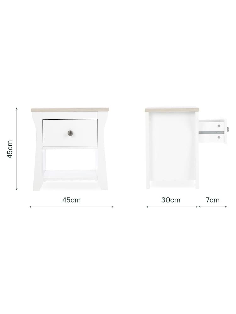 Cuddleco White Clara Bedside Table - Image 4 of 4