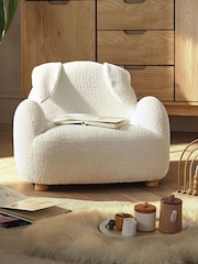 Cuddleco White Etta Bunny Kids Chair - Image 1 of 6