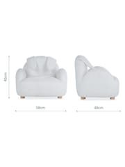 Cuddleco White Etta Bunny Kids Chair - Image 5 of 6