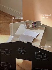 Cuddleco Natural House Desk for 2 with Benches - Image 2 of 6
