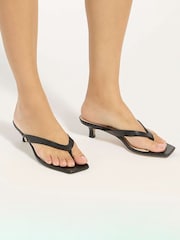 Dune London Black Manic Mules - Image 1 of 6