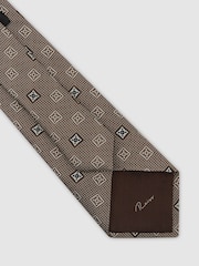 Reiss Aurelio Silk-Blend Square Floral Medallion Tie - Imagen 4 de 5