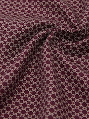 Reiss Burgundy Gennaro Silk Geometric Chain-Print Pocket Square - Image 3 of 3