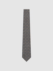 Azul cielo - Reiss Amico Silk Floral Medallion-Print Tie - Imagen 2 de 5
