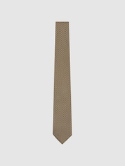 Reiss Varcare Silk Geometric Cross-Print Tie - Imagen 2 de 5