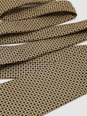Reiss Varcare Silk Geometric Cross-Print Tie - Imagen 3 de 5