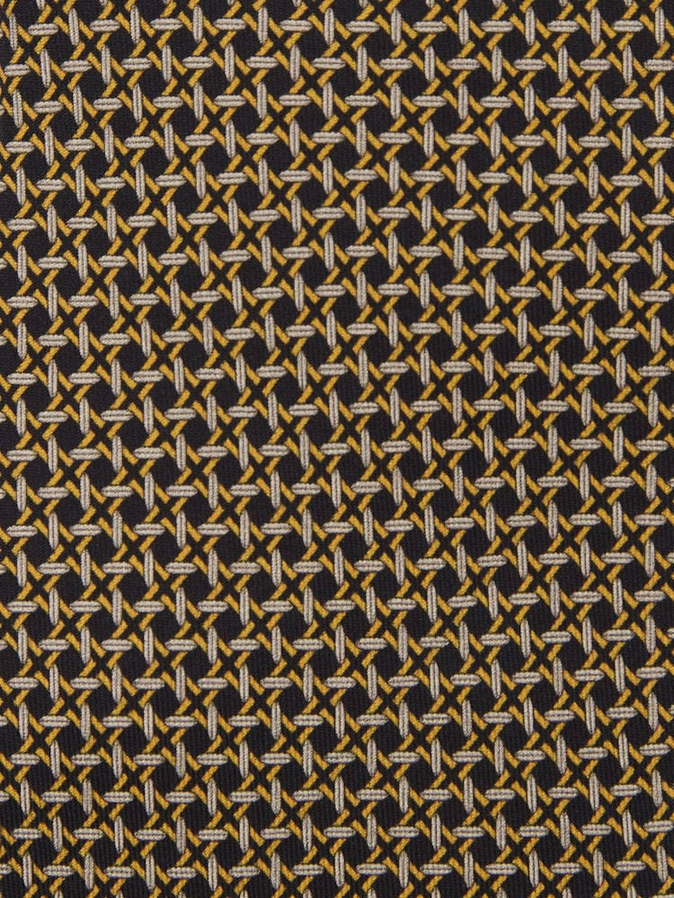 Reiss Varcare Silk Geometric Cross-Print Tie - Imagen 5 de 5