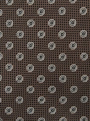 Reiss Brown Oro Silk-Blend Woven Oval Micro Medallion Tie - Image 5 of 5