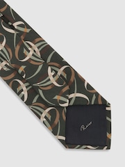 Reiss Astratto Silk Abstract-Print Tie - Imagen 4 de 5