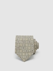 Reiss Cosimo Silk Floral Medallion-Print Silk Tie - Imagen 1 de 5