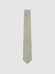 Reiss Cosimo Silk Floral Medallion-Print Silk Tie - Imagen 2 de 5