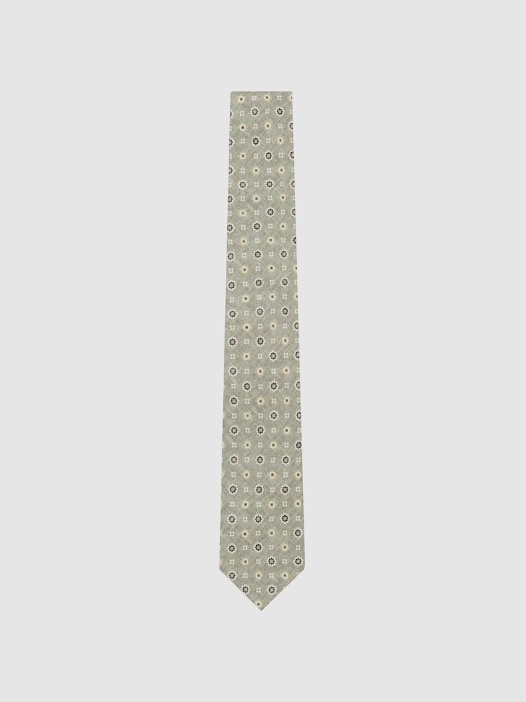 Reiss Cosimo Silk Floral Medallion-Print Silk Tie - Imagen 2 de 5