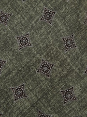 Verde salvia oscuro - Reiss Arrigo Silk Diamond Medallion-Print Tie - Imagen 5 de 5