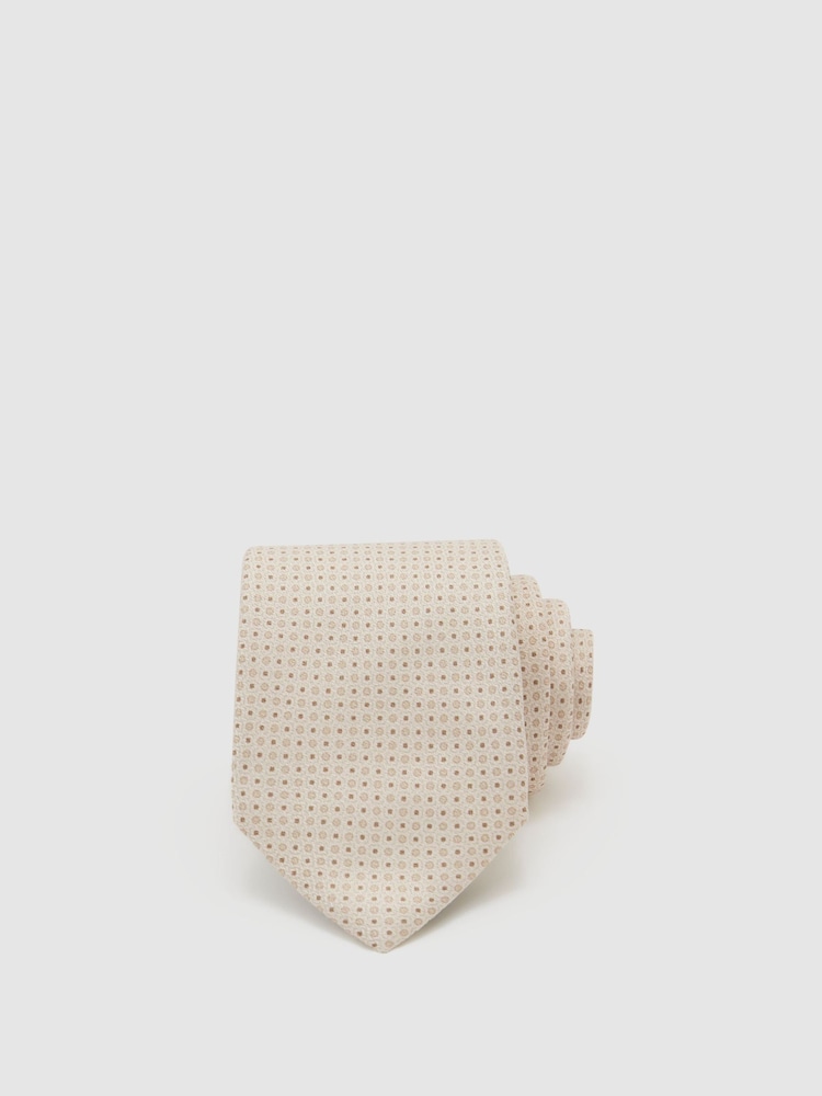 Reiss Ecru Ovale Ties - Image 1 of 5