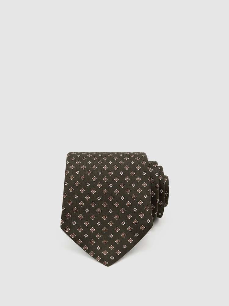 Reiss Khaki Green Silvio Ties - Image 1 of 5