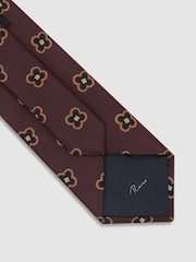 Reiss Carmelo Silk-Blend Woven Floral-Medallion Tie - Imagen 4 de 5