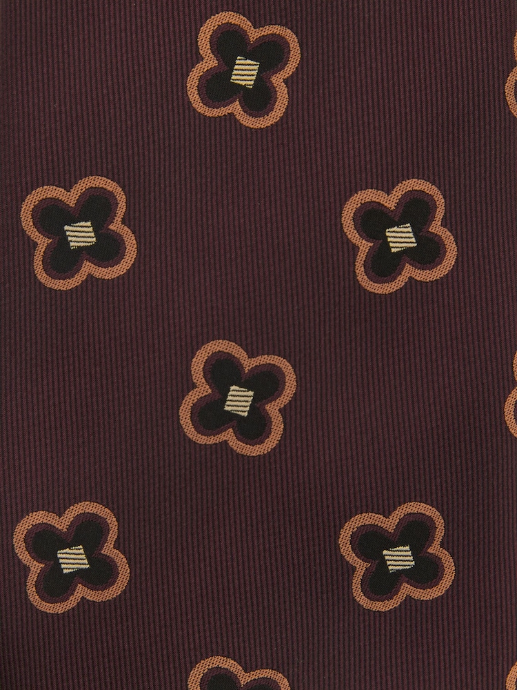 Reiss Carmelo Silk-Blend Woven Floral-Medallion Tie - Imagen 5 de 5
