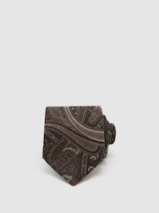 Reiss Cesare Wool Paisley-Print Tie - Imagen 1 de 5