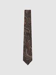 Reiss Cesare Wool Paisley-Print Tie - Imagen 2 de 5